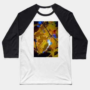 Translucient Maple Leaves Against a Blue Sky Baseball T-Shirt